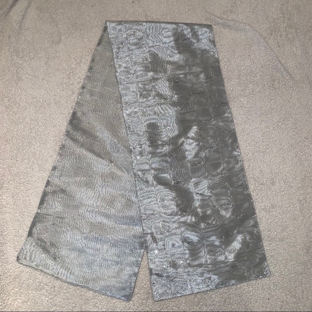 Silver Glitter Table Runner
